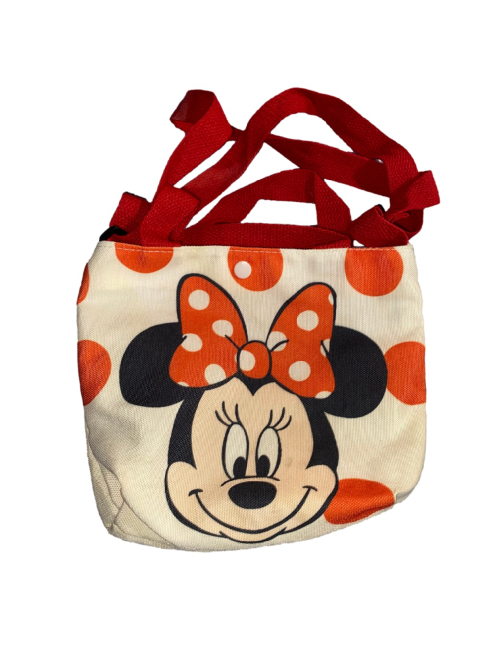 Girls Disney Minnie Mouse Small Canvas Bag One Size White Red